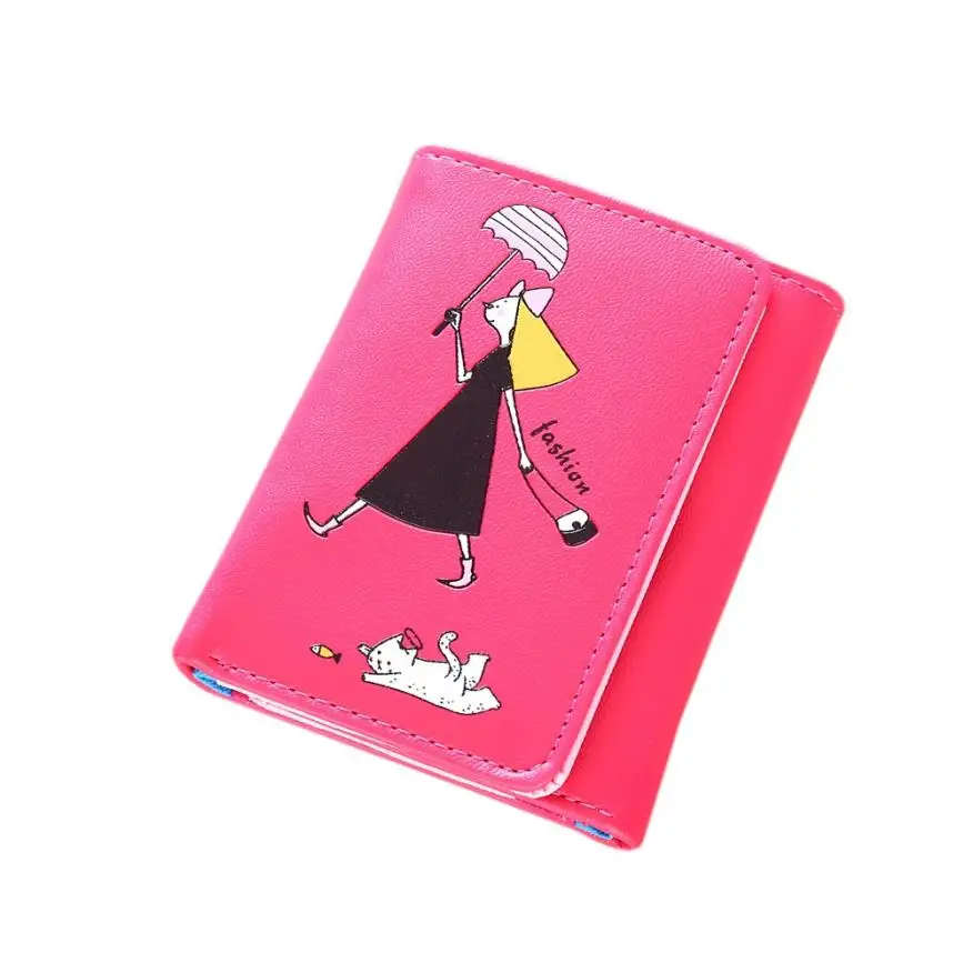 

Girl Pattern Candy Colors Girl Wallet Women Short Purse Folded Wallet Coin Purse Card Holders New Carteiras Femininas #7930