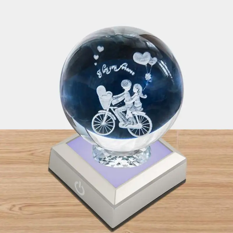 

Colorful LED Light Rotating Base for Display Night Light Show Stand Crystal Display Stand Base Plastic