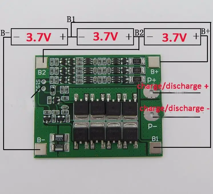 Оригинальная 3S 25A литий-ионная 18650 BMS PCM плата защиты батареи BMS PCM с балансом для литий-ионного Lipo батарейного блока модуль