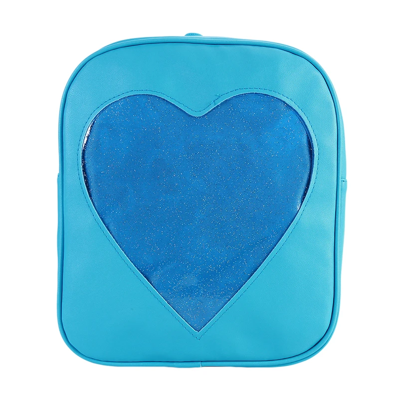 Женский рюкзак цвета конфеты U кожаный прозрачный Рюкзак любовь сердце форма Рюкзак Kawaii школьные сумки Харадзюку