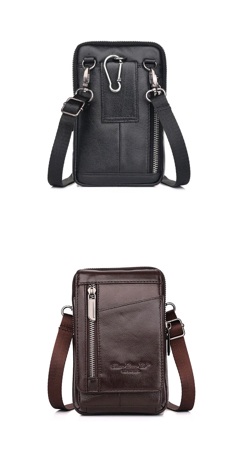 Бренд XiaoDuoLi, натуральная кожа, 5,5-7 дюймов, чехол для мобильного телефона, ремень, перекрестная поясная сумка, мужская сумка на плечо, мужские сумки-мессенджеры