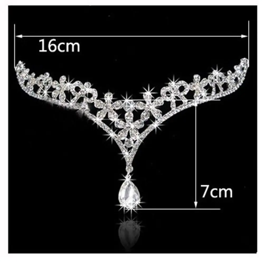 FOONEE Rhinestone Wedding Bridal Heart Crowns Tiaras Headpiece for Pageant Quinceaneras (Silver)_