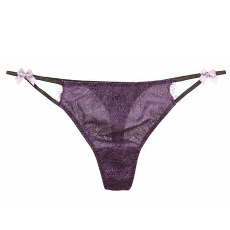 Purple Bogeda G стринги женские стринги с низкой талией сексуальное шелковое нижнее белье, женские стринги трусы - Цвет: Purple