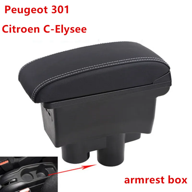 Для Citroen c-elysee/peugeot 301 подлокотник центральный ящик хранения содержания аксессуары 2012