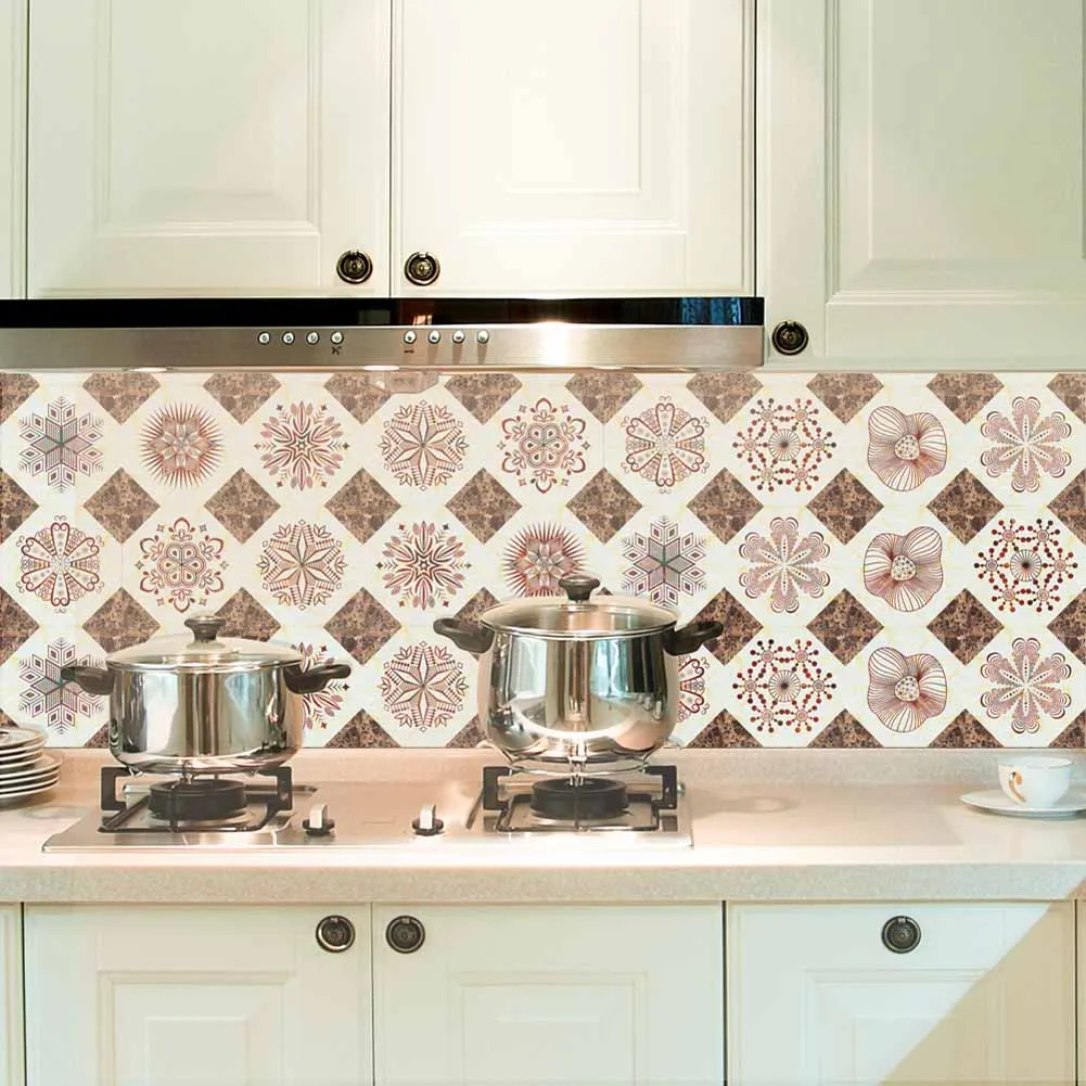 New 1 Roll Retro Tile Stickers Kitchen Waterproof Wall Stickers Bathroom Self Adhesive DIY Wall Decals XOA88 New 1 Roll Retro Tile Stickers Kitchen Waterproof Wall Stickers Bathroom Self Adhesive DIY Wall Decals XOA88