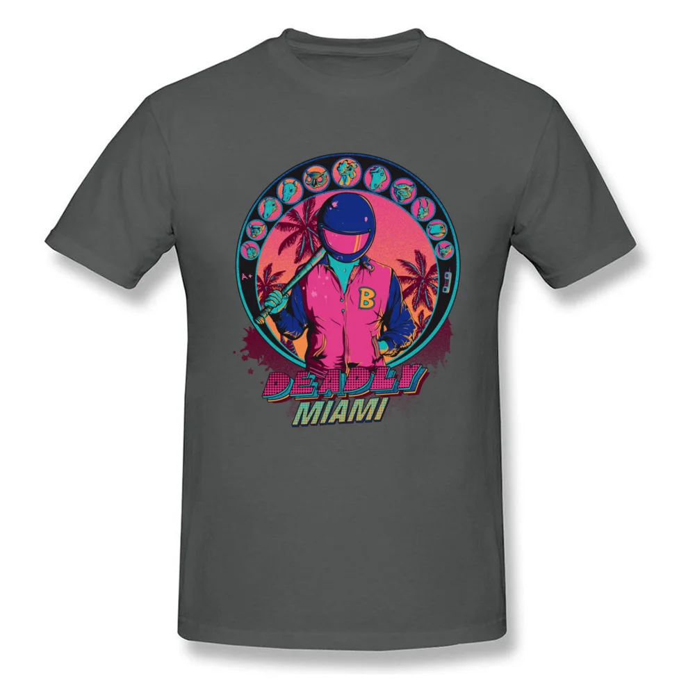 Deadly Miami Leisure T-shirts for Men 100% Cotton Fabric VALENTINE DAY Tops Tees Tee Shirts Short Sleeve Latest Crew Neck Deadly Miami carbon