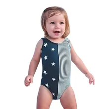 Muqgew для малышей детская одежда для купания для девочек, платье без рукавов в полоску и со звездами купальник летние купальники пляж комбинезон детский цельный ванный комплект