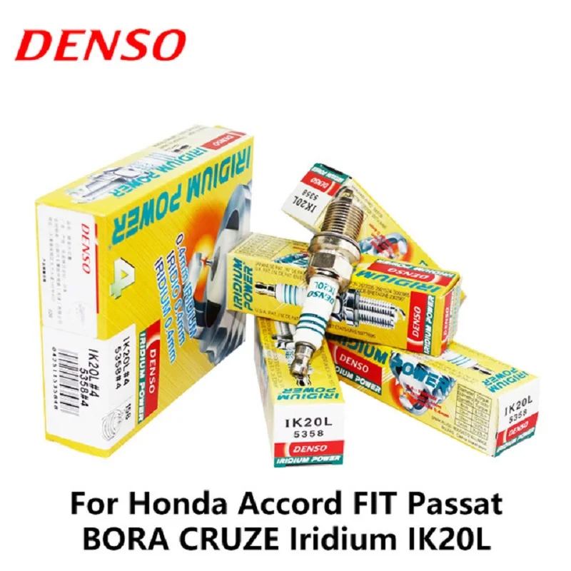 4 шт./компл. DENSO автомобильная свеча зажигания IK20L для Honda Accord 7/8 подходит 1.5L Skoda Fabia VW