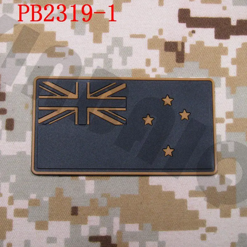 3D ПВХ патч Резиновый Патч флаг Новой Зеландии - Цвет: PB2319 Tan