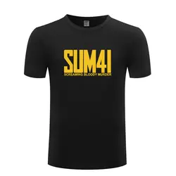 Sum41 музыкальный фестиваль рок для мужчин s футболка Новинка 2018 года короткий рукав O образным вырезом хлопок повседневное