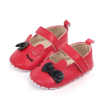 

Baby Girl Bow Shoes PU Leather Toddler First Walker Princess Bow Soft Soled Babys girl Non-Slip 0-12M Shoes Newborn Sneakers