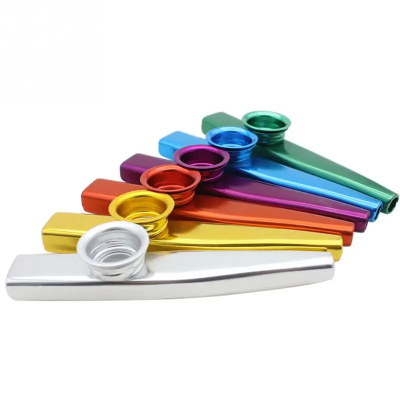 6 цветов/набор простой дизайн легкий kazoo алюминиевый сплав металл для гитара музыкальный инструмент для любителей музыки 12*2,5 см