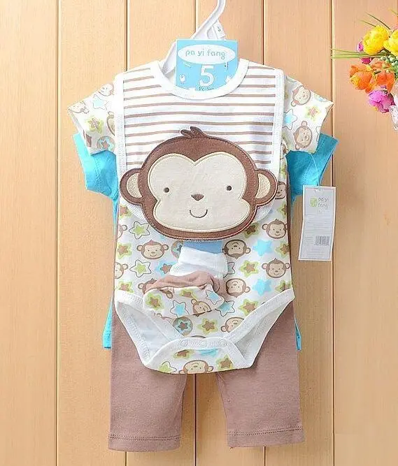 Костюмы для маленьких девочек Комплект из 4 предметов Детские брюки Носки