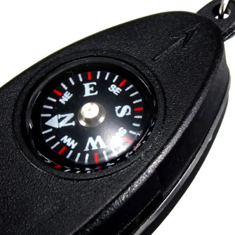 5 в 1 компас свисток термометра Лупа Универсальный многофункциональный аварийный с брелок для ключей для выживания наборы открытый путешествия Campin