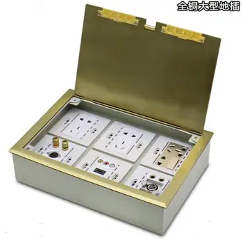 Price Non-standard Ground Socket Copper Waterproof Hidden Open Type Installed 6 86 Panel Multimedia Floor Ground Socket