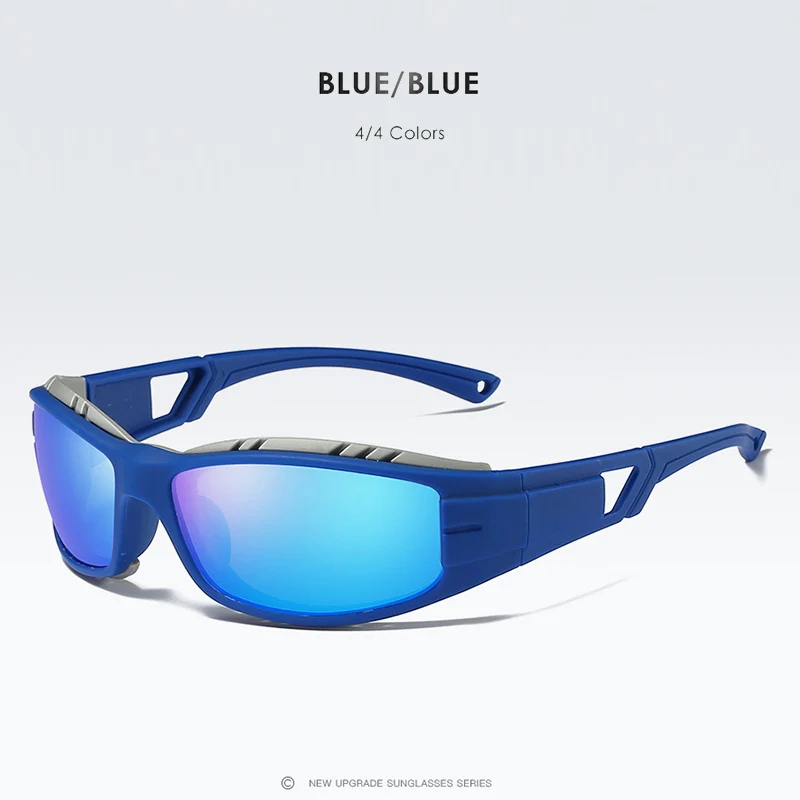 Ретро поляризованные солнцезащитные очки для вождения, мужские тактические солнцезащитные очки, Классические брендовые дизайнерские очки для путешествий - Цвет линз: blue-blue
