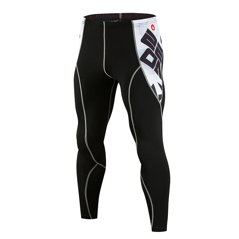 Новые мужские беговые колготки, быстросохнущие, дышащие фитнес, штаны для бодибилдинга, спортивные брюки большого размера - Цвет: 1