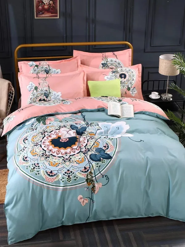 

Bedding Sets flower plant style bed set Duvet Cover Bedsheet Pillowcase