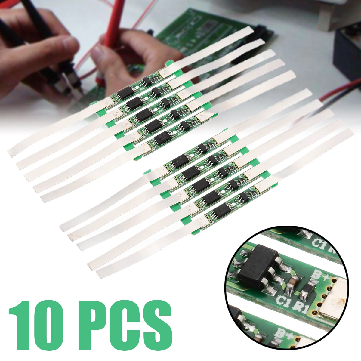 

10 Piece Protection Board 3A 1S BMS for 1S 3.7V 18650 Li-ion lithium Batteries Cell Electrical Equipment