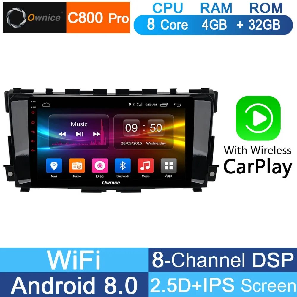 

9" IPS 4G Android 9.0 Octa 8 Core 32GB ROM Car DVD Player For Nissan Teana Altima 2013-2016 GPS ADAS Radio Stereo DSP CarPlay