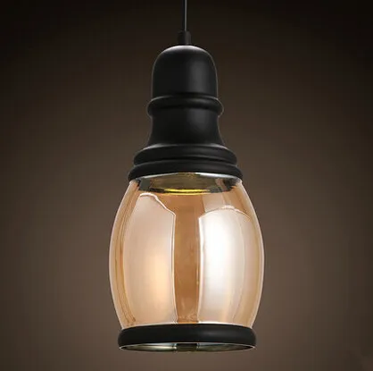 

Retro Loft Industrial Vintage LED Pendant Lights Fxitures With Glass Lampshade Dinning Room Lamp Lamparas Colgantes
