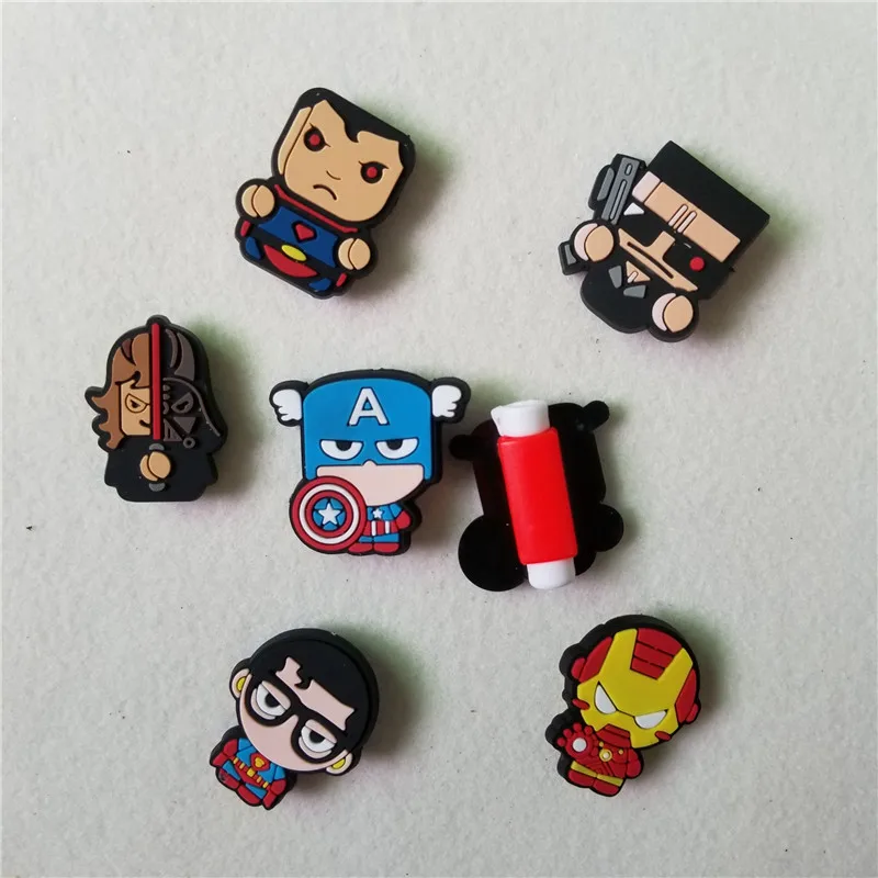 50 шт мультфильм Marvel супер герой usb кабель для зарядки протектор шнура для iphone android кабель Защита линии передачи данных