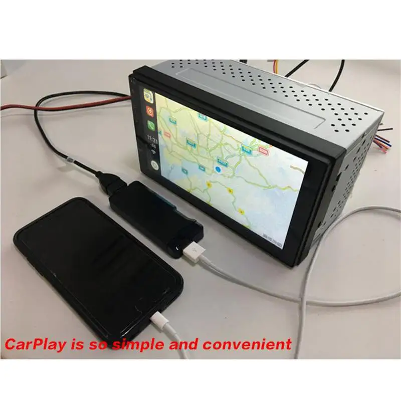 

Carplay for Iphone IOS Mobile Phone with Android Navigation DVD Voice Automatical Connector Bluetooth Support Car MP5 Converter
