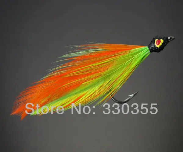 100 Pcs Mickey Finn Flies Red/Green Streamers Fly Fishing Lureslures