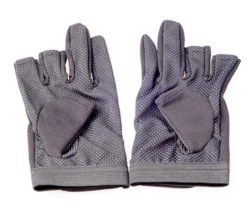 1 Pair Fishing Gloves Anti Slip Outdoor Sports Gloves Slip Resistant Cycling Half Finger Mitten