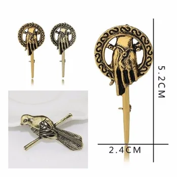 

Anime Game of Thrones Song of Ice And Fire Brooch Hand of the King Lapel Inspired Authentic Prop Badge Brooch Pins Movie Jewelry