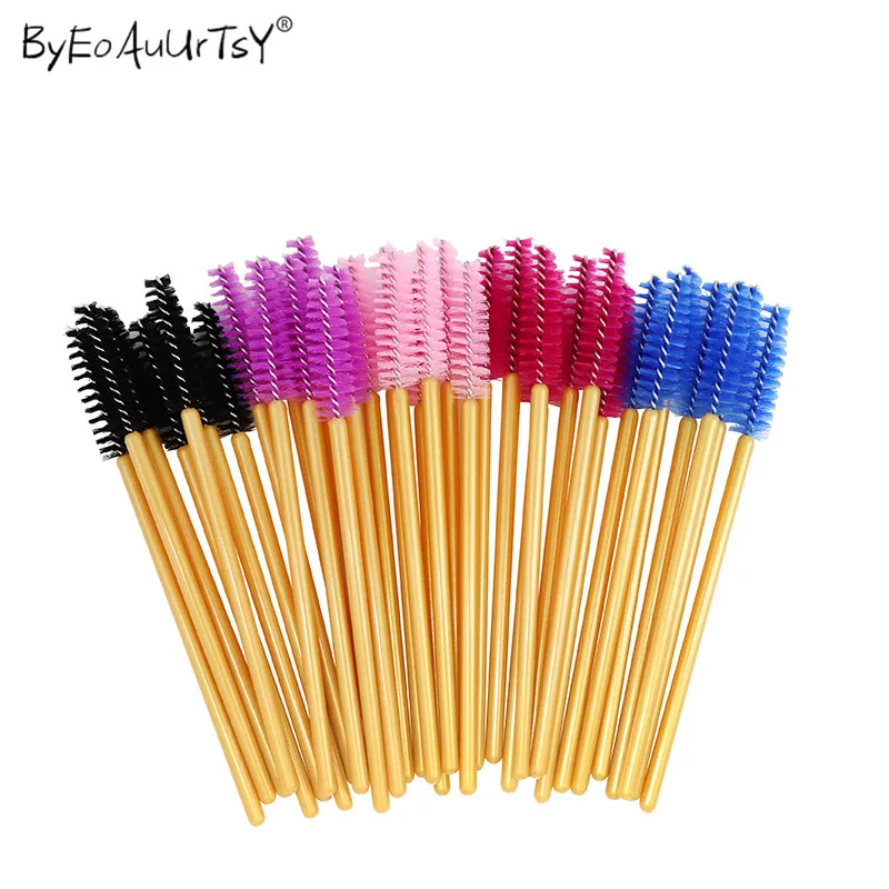 

200pcs Disposable Eyelash Comb Brushes Spoolers Eyelashes Brush Mascara Wands Applicator Brushes Women Makeup Tools