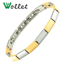 Wollet Ювелирные изделия 316L браслет из нержавеющей стали для женщин металлический золотой цвет