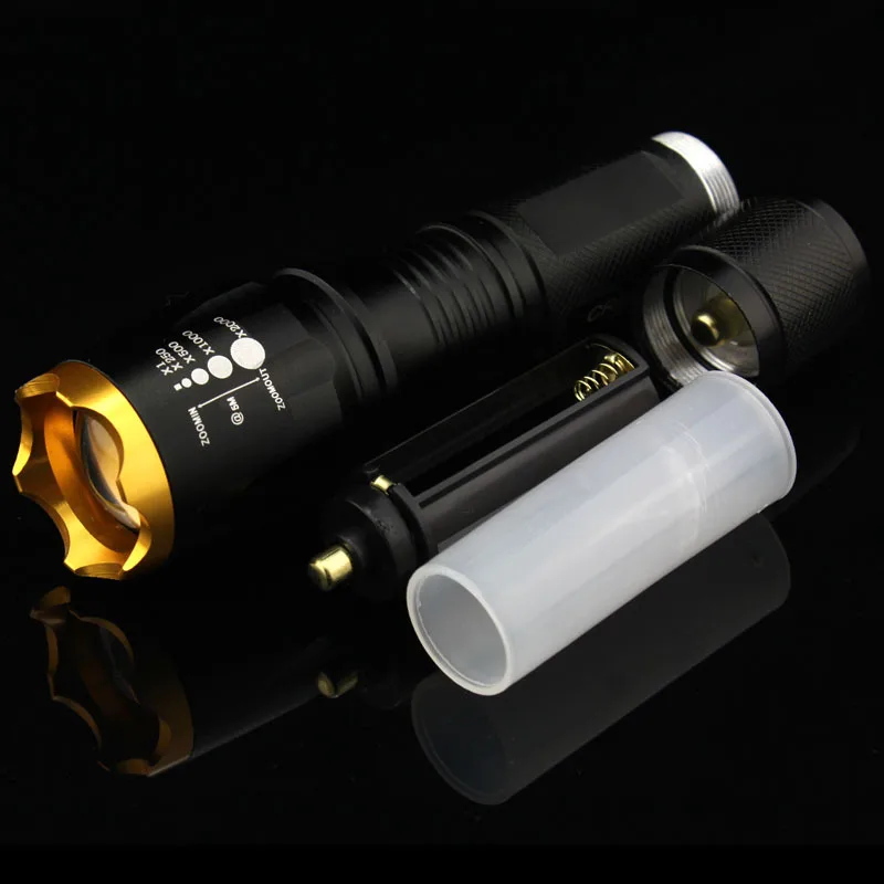 

XM-L T6 2000 Lumens Focus Adjustable Torch Zoomable LED Flashlight Torch light For 3xAAA or 1x18650 Free ship