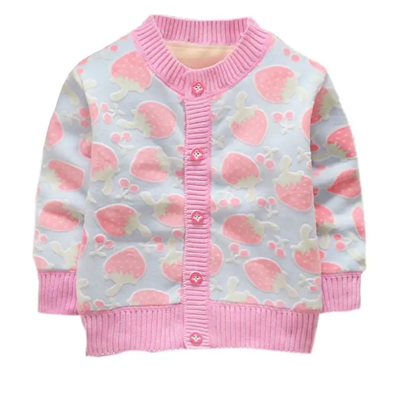 

New Children Baby Girls Knitted Cotton Sweaters Sweet Color Children Knitted Sweater Autumn Outfits Cardigan Hot Sale M2