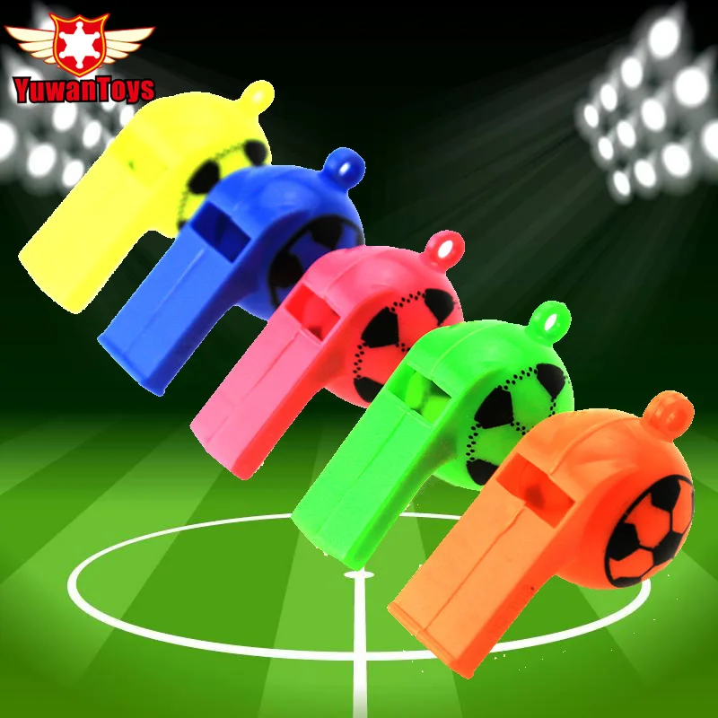5/10 шт. Smliing лицо Футбол свисток Черлидинг Gameing или Match игрушки для детей Пластик Whistles с веревки