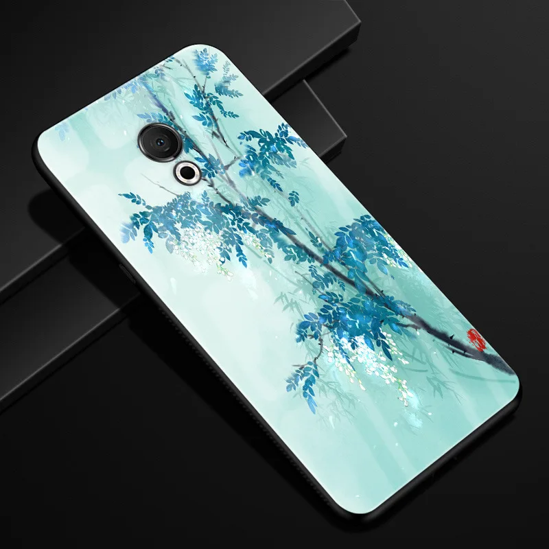 Чехол из закаленного стекла для Meizu 15 Lite M15, Твердый чехол для Meizu 15 Lite M15, стеклянный задний чехол для Meizu M15 15 Lite, чехол - Цвет: 13