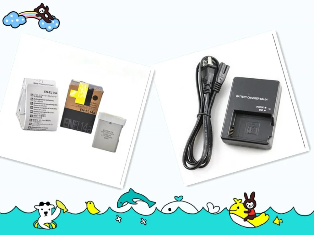 EN-EL14a EN EL14a EL14 Rechargeable Battery+charger for Nikon DF D5300 D5200 D5100 D3300 D3200 D3100 P7100 P7700 P7800 P7000