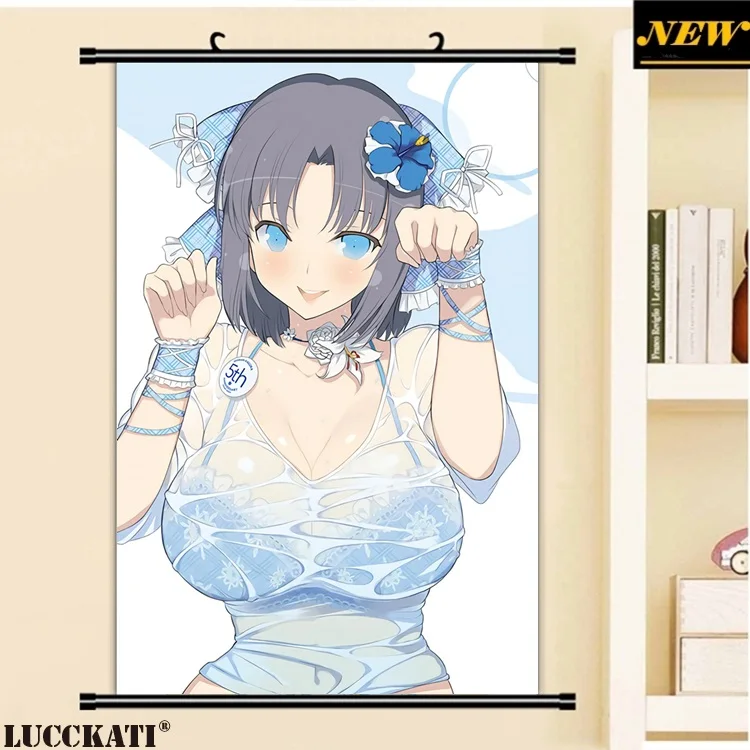 40X60 см Senran Kagura Burst серия игр loli Сексуальная каплея мультфильм аниме Настенная