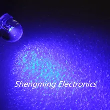 100 шт 8 мм прозрачный синий свет соломенная шляпа Светодиодный диоды широкий угол DIP лампы