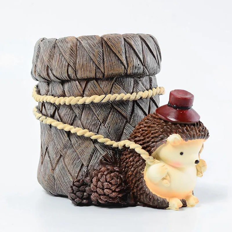  Pen Pencil Holder Cup Cute Hedgehog Desk Organizer Container Stationery Storage for Home Office HYD