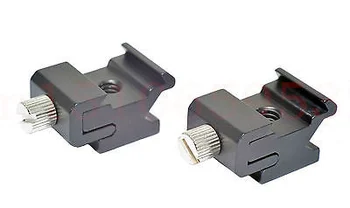 

2 X Adjustable Speedlite Cold Shoe 1/4 Screw to Flash Hot Shoe Mount Adapter
