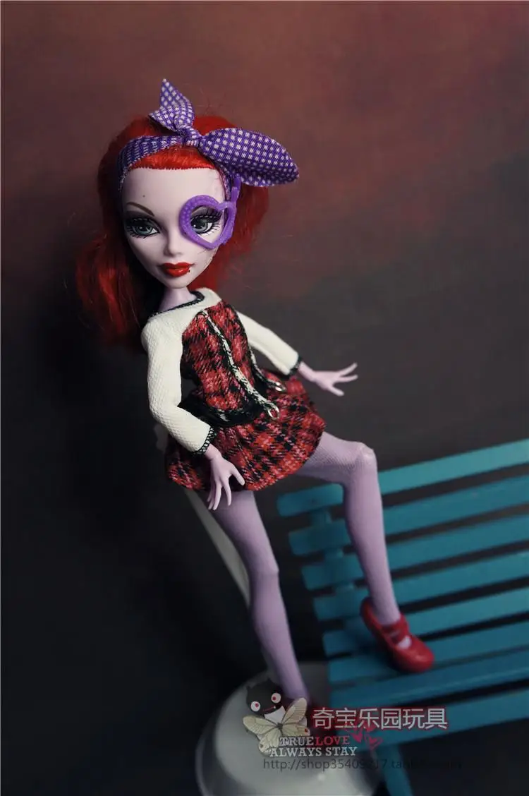 Новинка года; модная Оригинальная одежда «monster high»; 10 шт./лот; школьная одежда для куклы; платье; костюм; различные стильные аксессуары