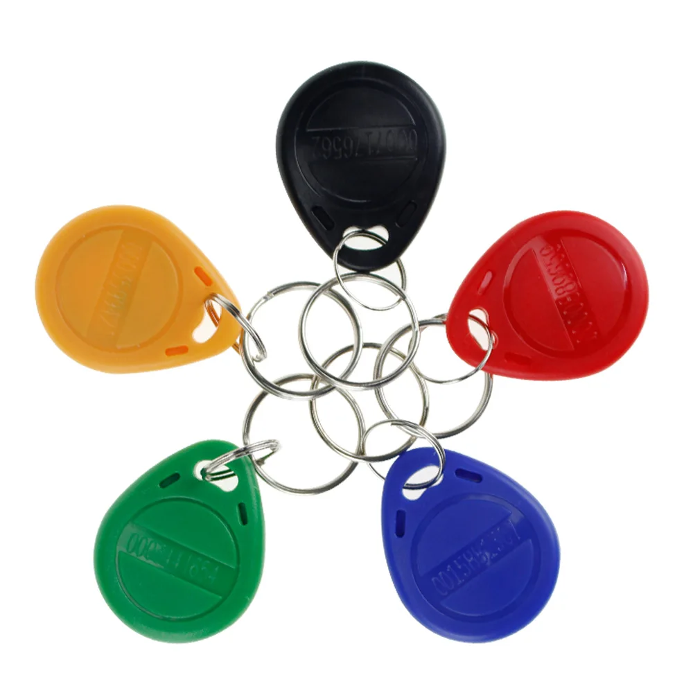 10pcs RFID keyfobs 125KHz rfid key fobs keychains NFC tags TK4100 nfc