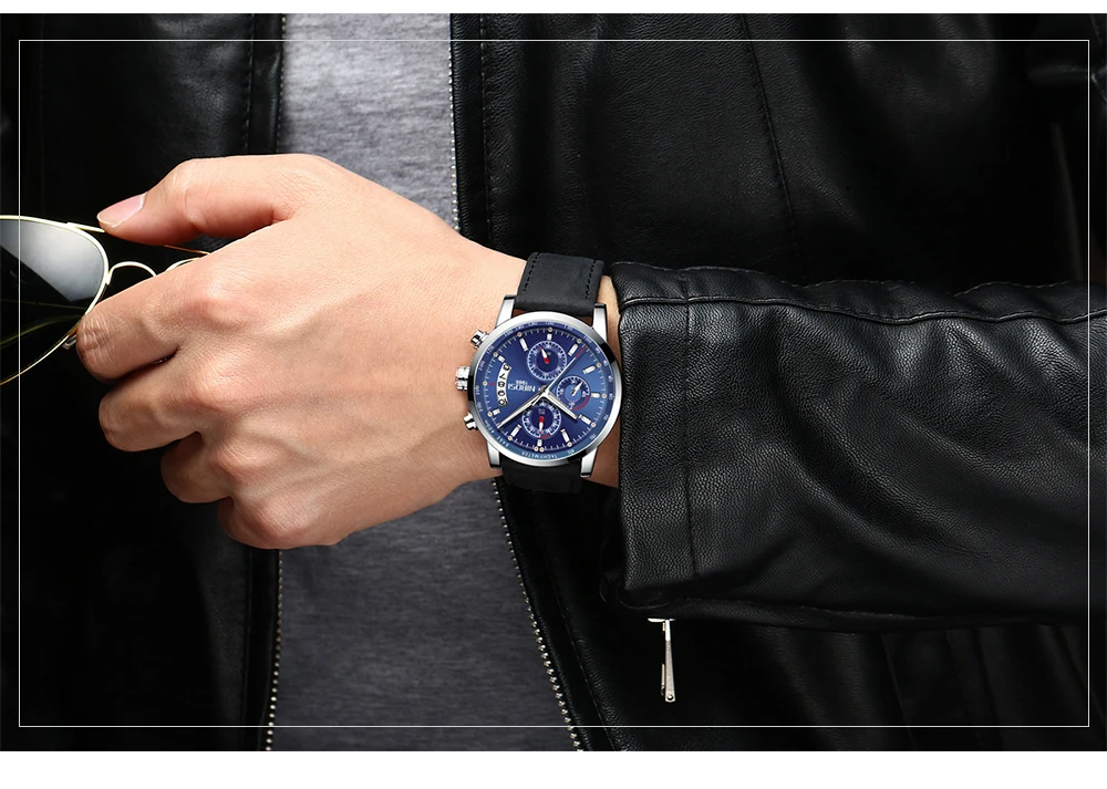 NIBOSI Uhren Herren Quarz Chronographen Analog Watch Men Stainless Steel Top-marke Luxus Leather Watches Sport Relogio Masculino (20)