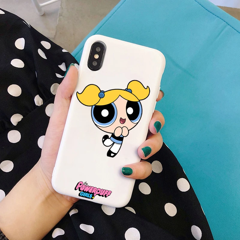 Powerpuff girls buttercup bubbles мягкий силиконовый карамельный цвет чехол для мобильного телефона для iPhone 11 X XR XS MAX 6 7 8 plus 6s - Цвет: W-5747