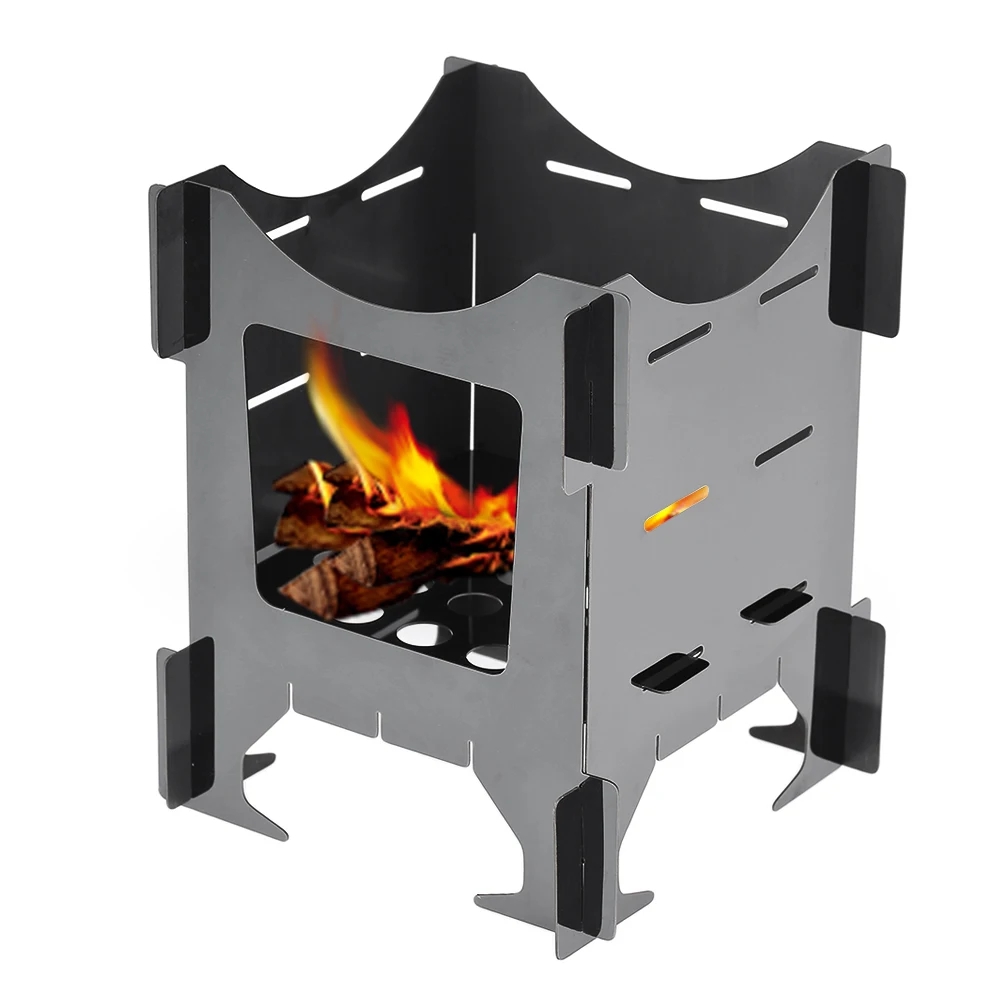 Lightweigt Mini Camping Stoves Folding Outdoor Wood Stove Cooking
