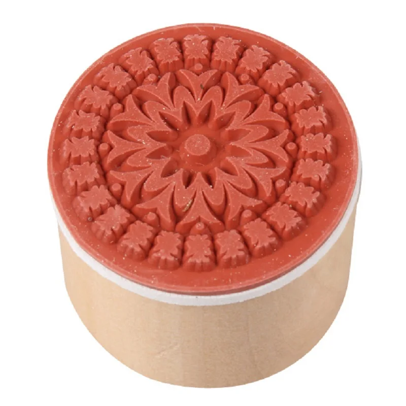  6Pcs Round Wooden Rubber Stamps for Scrapbooking Stamping DIY Wedding Invitation Cards Decorations  - 32675030733