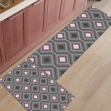 2 шт. кухонные подстилки И КОВРИКИ НАБОР современный этнический геометрический домашний декор Нескользящая зона бегун входной коврик