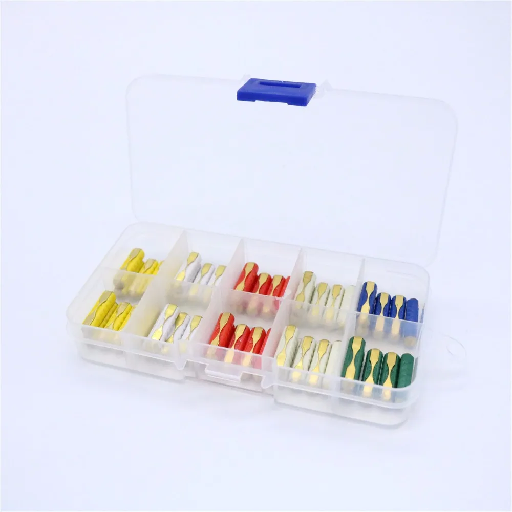 50pc GBC EUROPEAN CAR BLADE FUSE BOX ASSORTMENT BAKELITE AUTO FUSES 5
