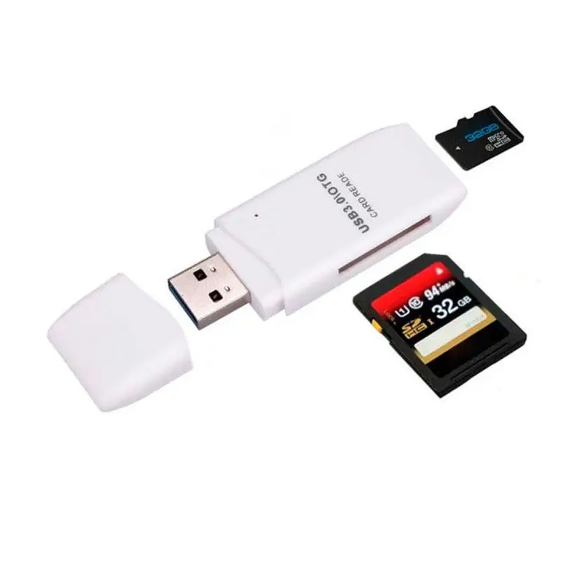 Amzdeal высокое Скорость 2 в 1 USB 3.0 памяти SDXC TF Card Reader адаптер компьютер